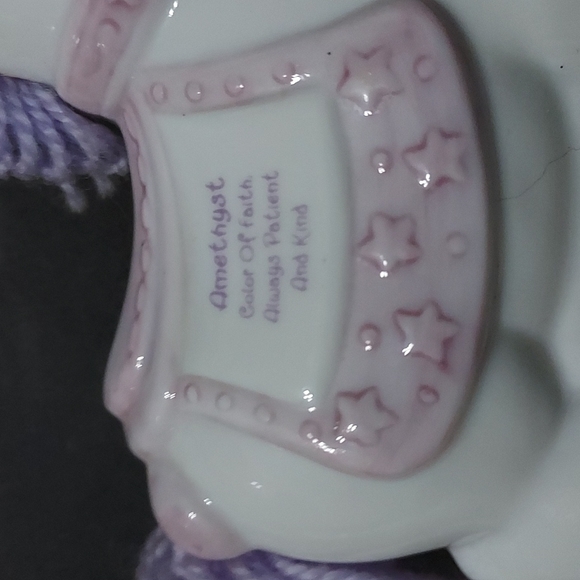 Vtg.Precious Moments Febuary Piggy Bank with Stopper. 4in.Wx5 3/4in.H.GUC. - Picture 2 of 9